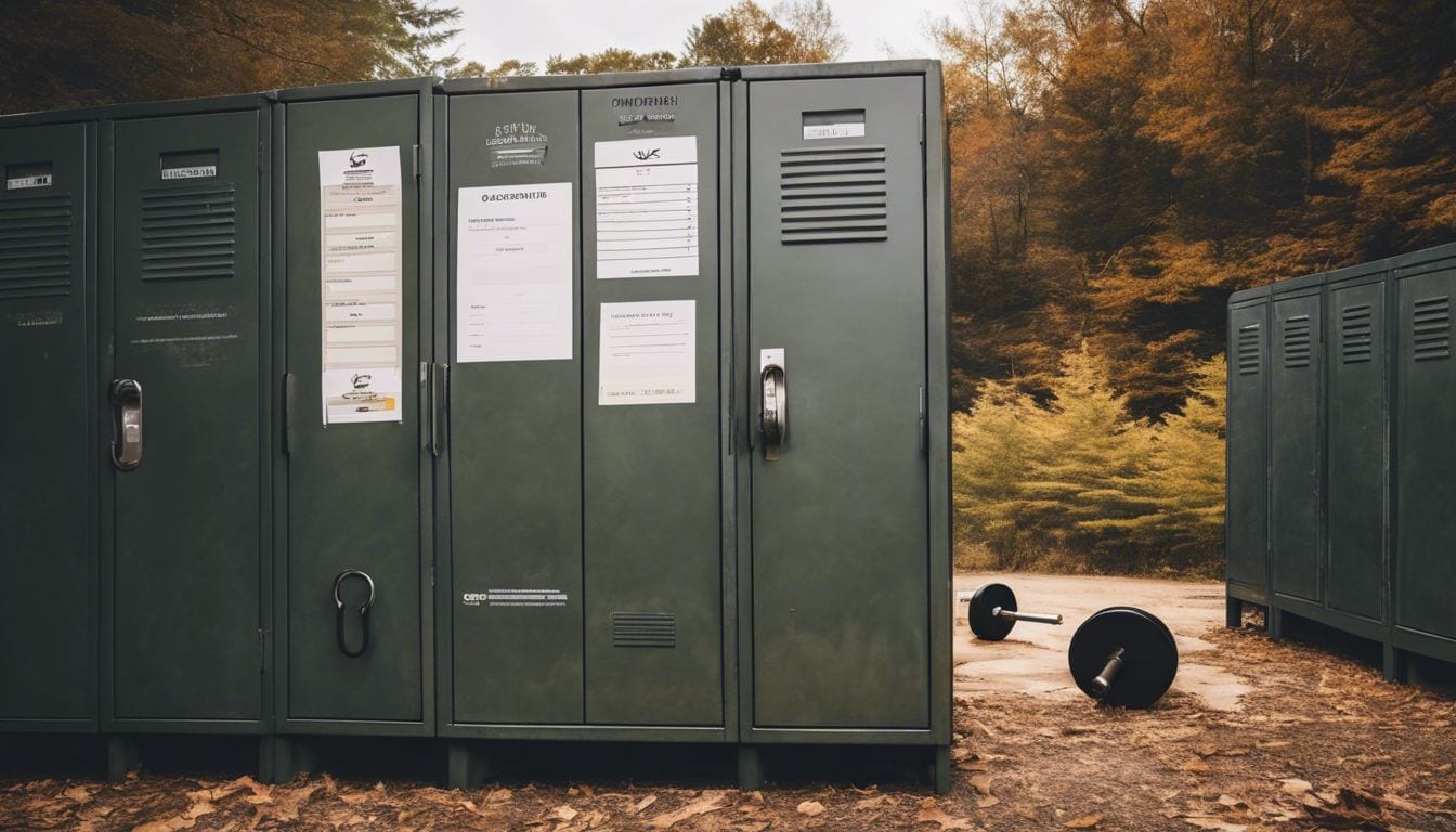 Een geannuleerde sportschool lidmaatschapskaart in een verlaten locker. Een geannuleerde sportschool lidmaatschapskaart in een verlaten locker.