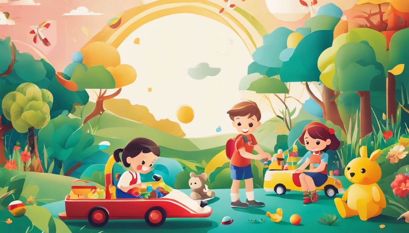 Een stapel kleurrijke Okki tijdschriften omgeven door kinderspeelgoed en natuur fotografie. Een stapel kleurrijke Okki tijdschriften omgeven door kinderspeelgoed en natuur fotografie.