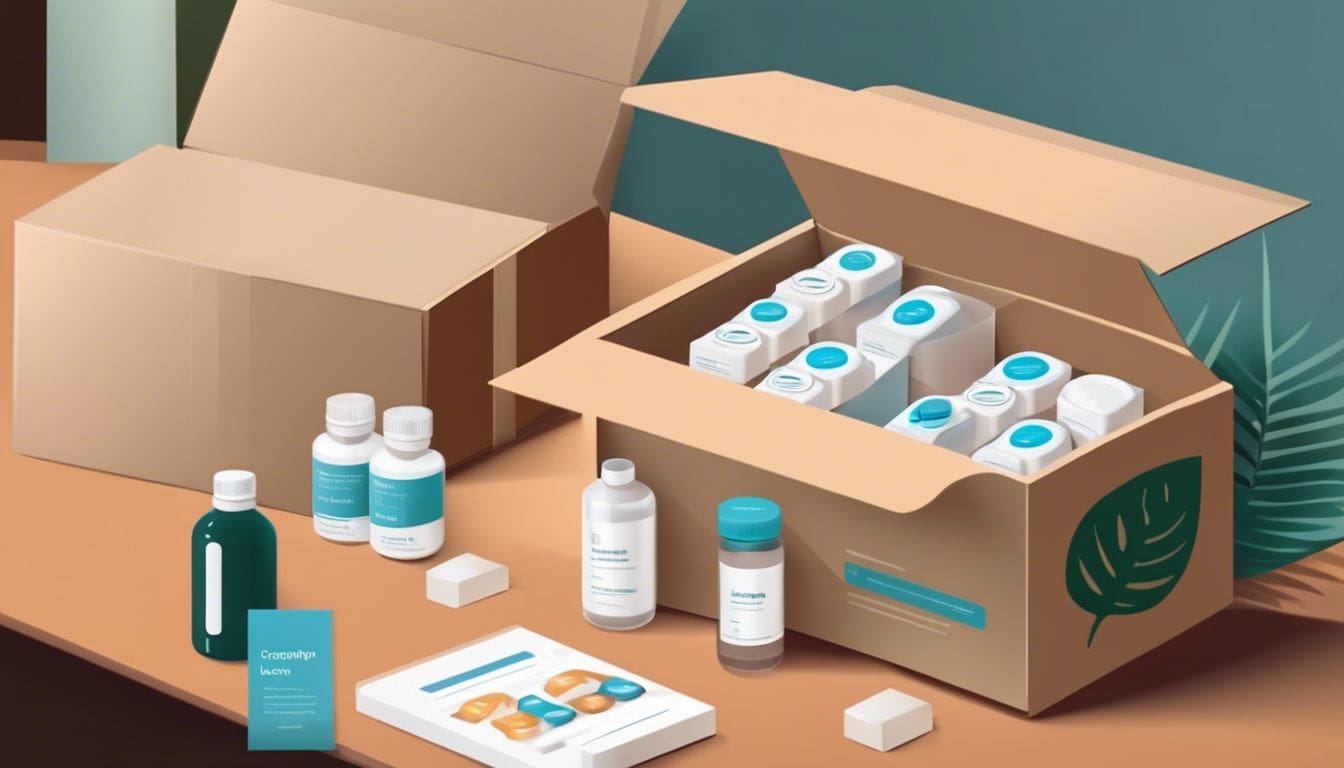 Een persoon ontvangt maandelijks contactlenzen en lenzenvloeistof aan de deur.