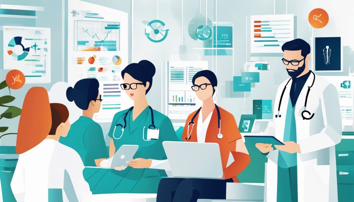 Een groep medische professionals bespreekt nieuwe ontwikkelingen in de gezondheidszorg.