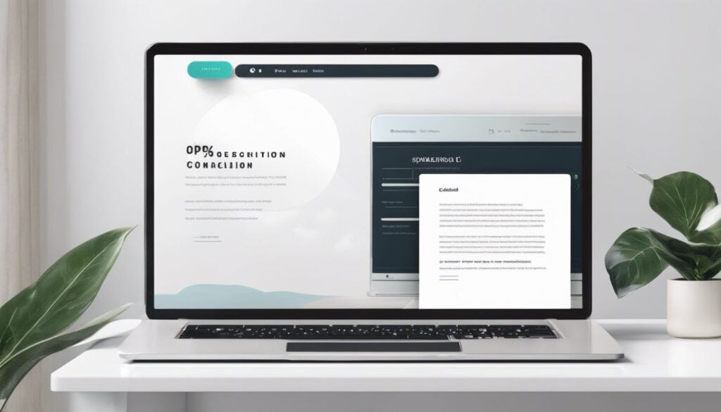 Een laptop met een Cancel Subscription knop in een moderne werkruimte.