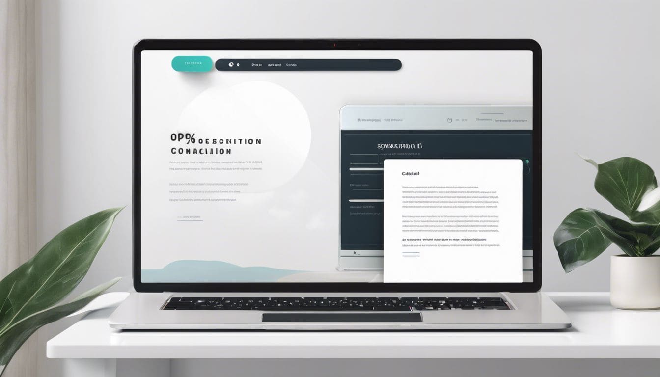 Een laptop met een Cancel Subscription knop in een moderne werkruimte.