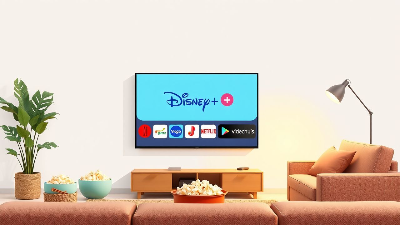 Een gezellige woonkamer met een modern entertainment systeem.