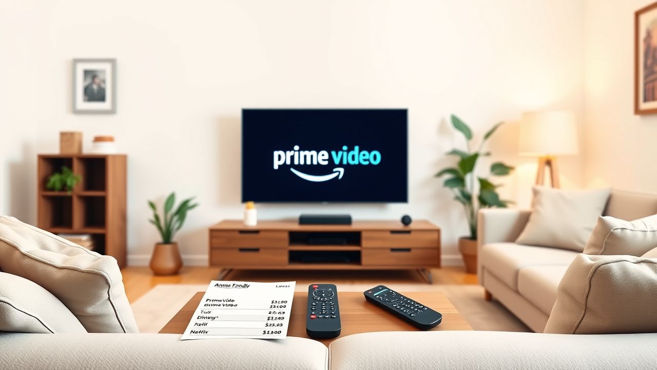 Een budgetvriendelijke en comfortabele woonkamer met streamingdiensten op TV.