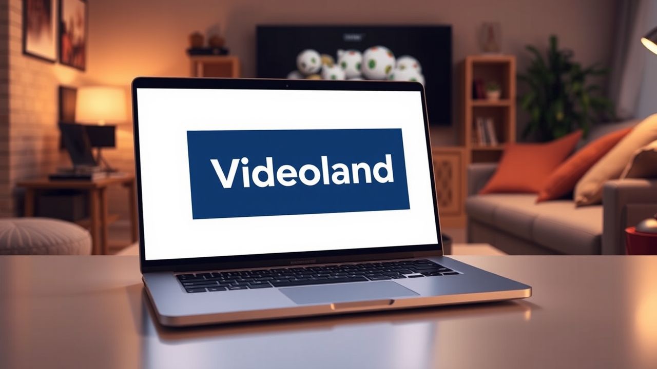 Een gezellige huiskamer met een laptop die Videoland abonnement annuleert.